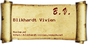 Blikhardt Vivien névjegykártya
